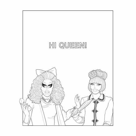 Buy  The Official Trixie and Katya Coloring Book book for her.