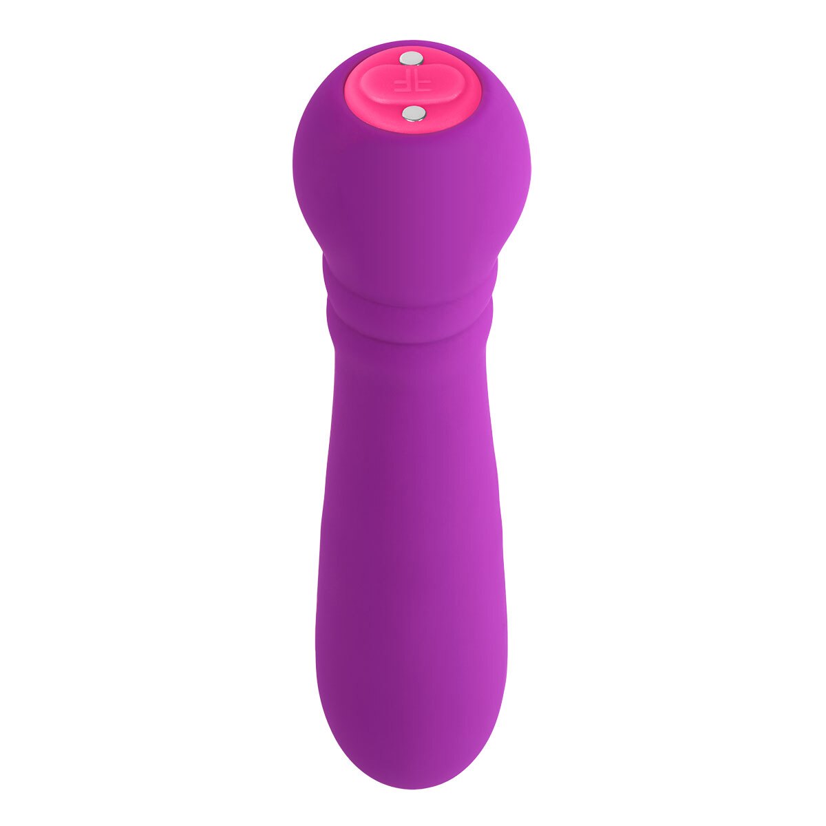 Purple Femme Funn vibrator Ultra shown in hand for scale