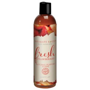 4 oz Flavored Lube Flavored Glide - Fresh Strawberries Intimate Earth