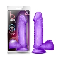 7.75 inch Dildo by Blush in Purple shown for use by Her or Him