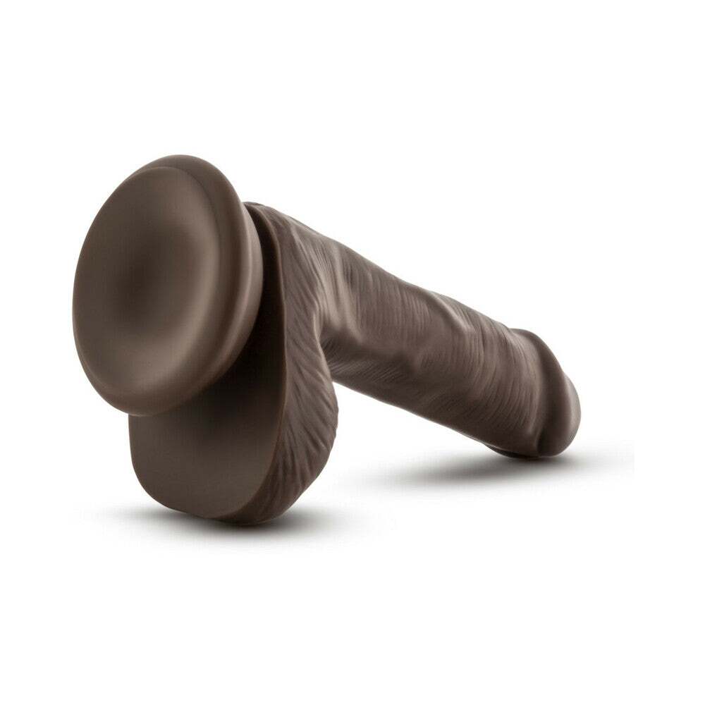 6 inch Dildo by Blush in Dark Brown shown for pegging Her or Him