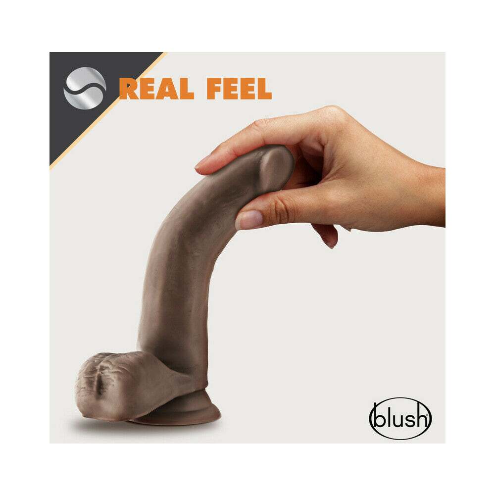 7 inch Dildo from Blush in Brown Chocolate Cocoa designed for anal sex with Her or Him
