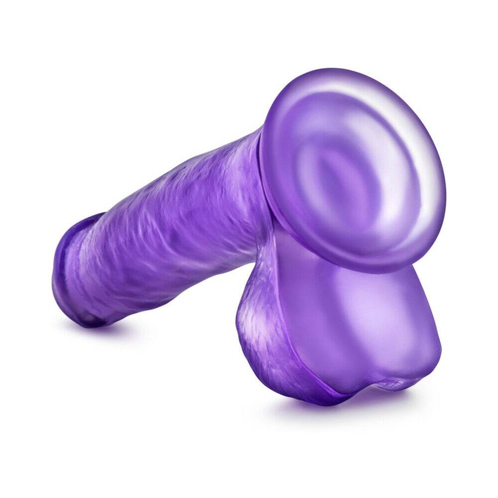 7 inch Dildo by Blush in Purple shown for pegging Her or Him