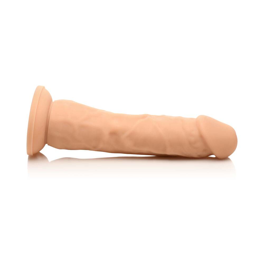 7 inch Dildo by Curve Novelties in Vanilla Ivory Beige shown for pegging Her or Him
