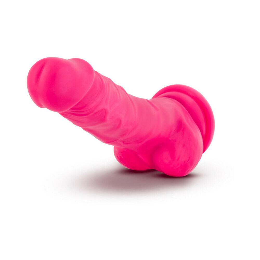 7.5 inch Dildo from Blush in Hot Pink Magenta Fuchsia designed for anal sex with Her or Him