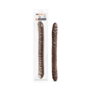 18 inch Dildo Blush Dark Brown Dr Skin Double