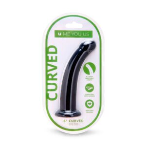 6 inch Dildo Me You Us Black Curved Silicone