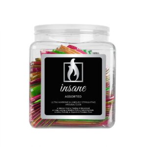 Water Based Lube Sensuva Insane Assorted Flavors 100pc Tub
