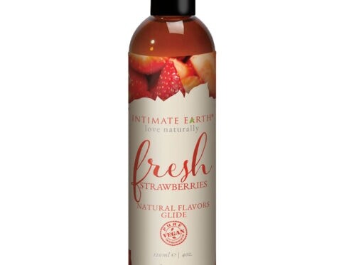 A top choice for vegans, intimate earth flavored glide - fresh strawberries 4oz personal vegan lubricant by intimate earth is for sale at hervibrators. Com.
