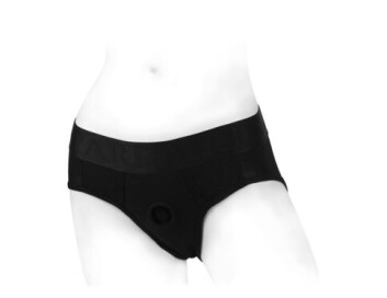 Best spareparts tomboi rayon brief harness black size s dildo panties made by spareparts hardwear on sale at hervibrators. Com