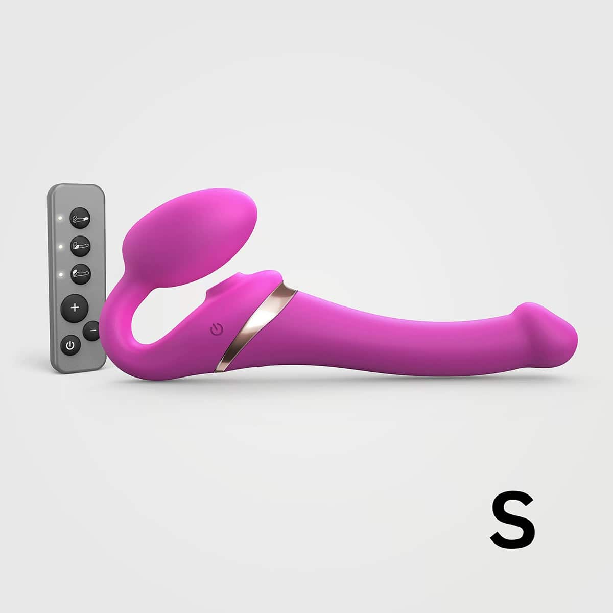 Strap On Me Multi Orgasm Small Bendable Strap On Fuchsia dildo made by Strap-On-Me on sale at herVibrators.com
