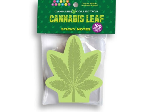 Buy  cannabis leaf sticky notes book for her.