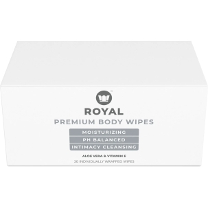 Royal Condom Intimacy Cleansing Wipes 30ct intimate cleansers and personal cleansing care by Royal Intimacy.