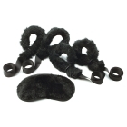 Sex Kitten Five Piece Faux Mink Fur Love Bond Kit luxury blindfold for adult sensory play