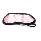 Sex Kitten Pink Satin With Black Trim Eye Mask luxury blindfold for adult sensory play