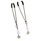 Sex Kitten Tweezer Clamps Pink Flower sexy jewelry made by Sex Kitten for her.
