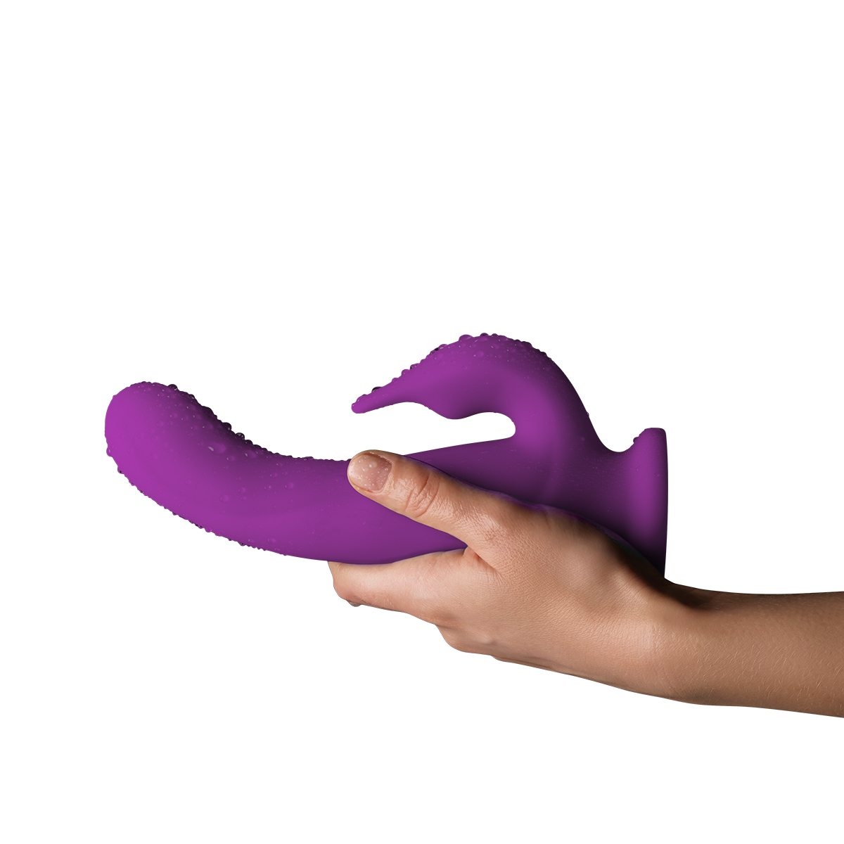 Close-up of the Purple Femme Funn vibrator for texture detail
