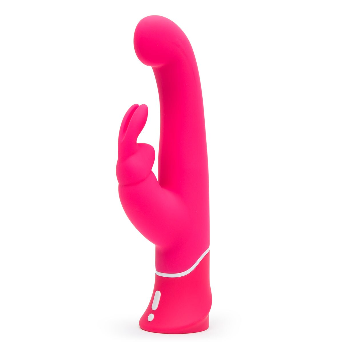 Pink Happy Rabbit vibrator Classic G-Spot shown in hand for scale