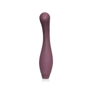 Purple Je Joue vibrator Juno G-Spot shown in hand for scale