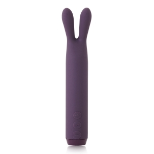 Purple Je Joue vibrator Rabbit shown in hand for scale