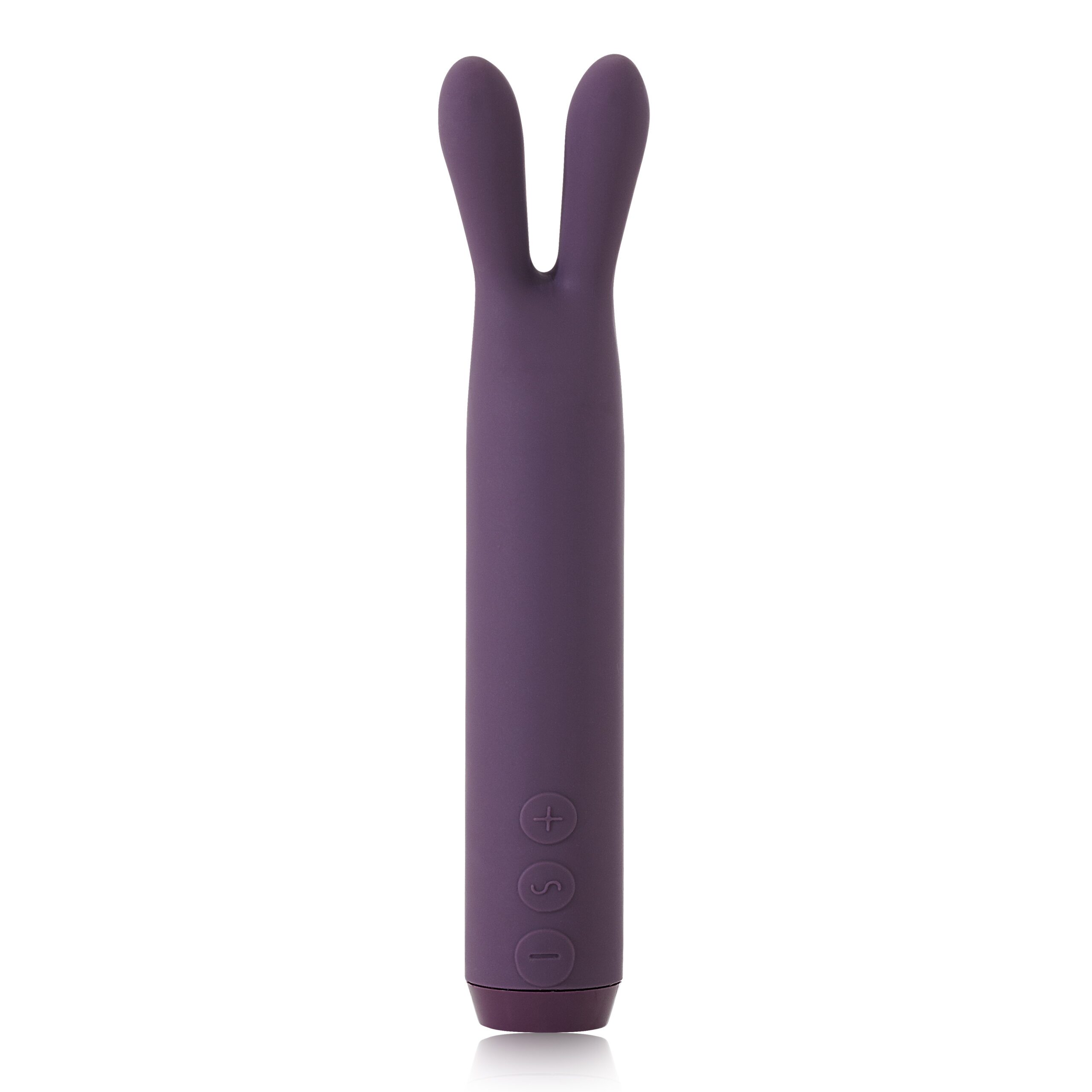 Purple Je Joue vibrator Rabbit shown in hand for scale