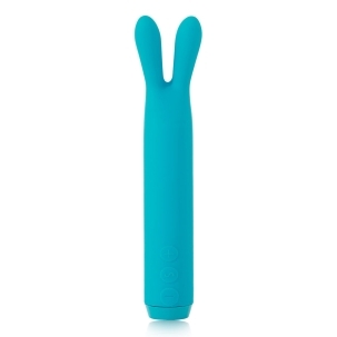 Teal Je Joue vibrator Rabbit shown in hand for scale