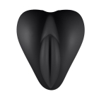 Black Banana Pants vibrator Lippi by shown in hand for scale