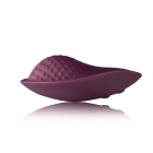 Burgundy Rocks Off vibrator Knickerbocker Glory shown in hand for scale