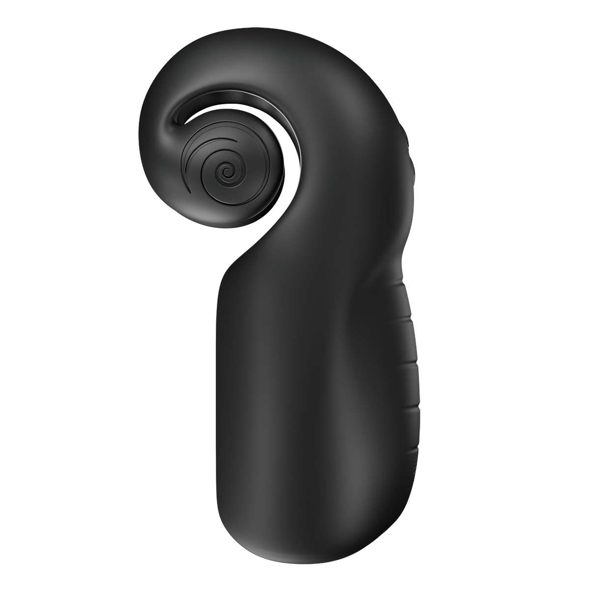 Black Snail Vibe vibrator Evo Rechargeable Masturbator shown in hand for scale