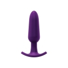 Purple VeDO vibrator Bump PLUS Anal shown in hand for scale