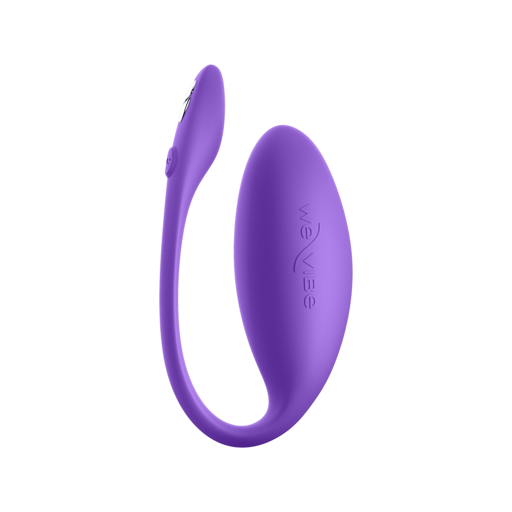 Purple We-Vibe vibrator Jive Lite shown in hand for scale