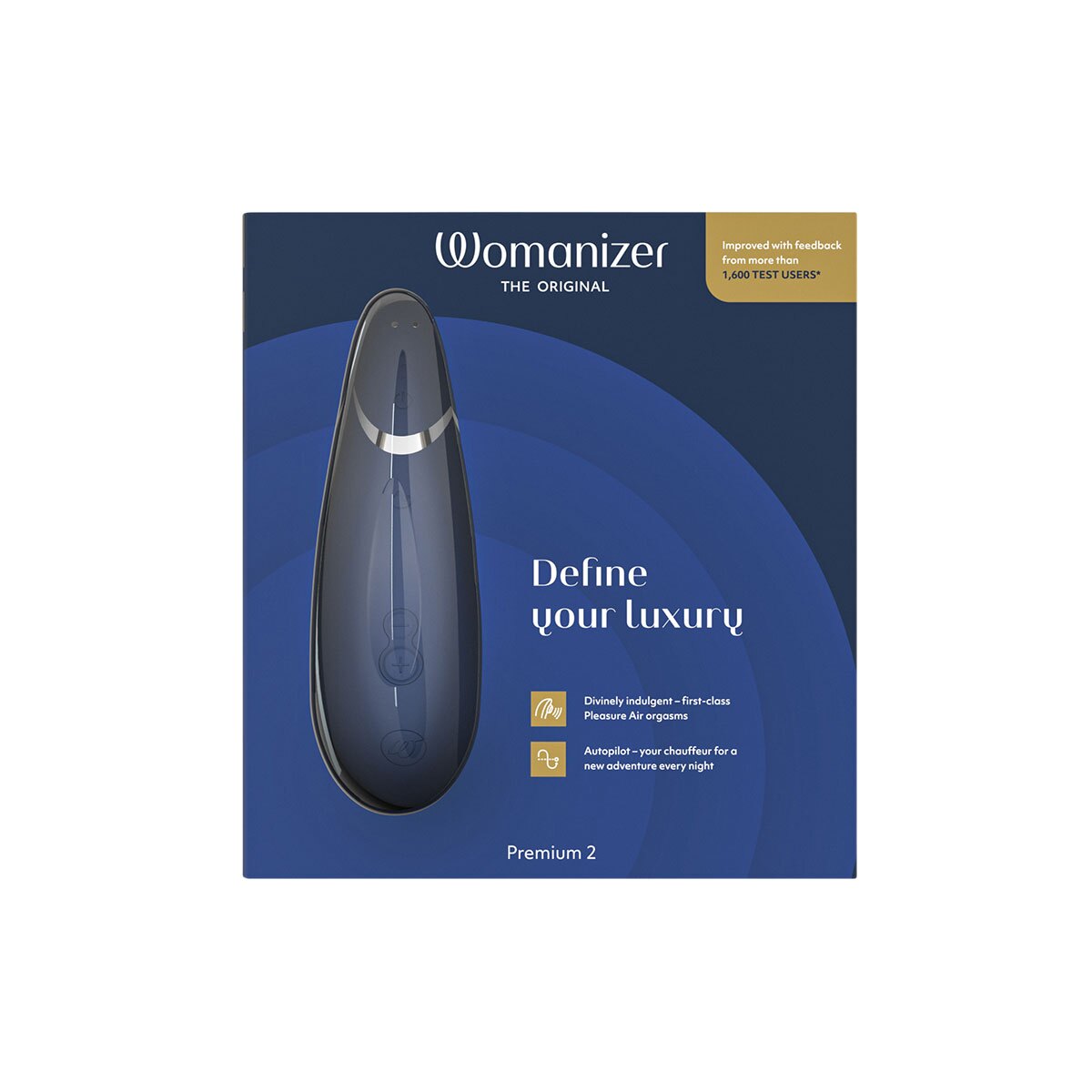 Close-up of the  Womanizer vibrator for texture detail