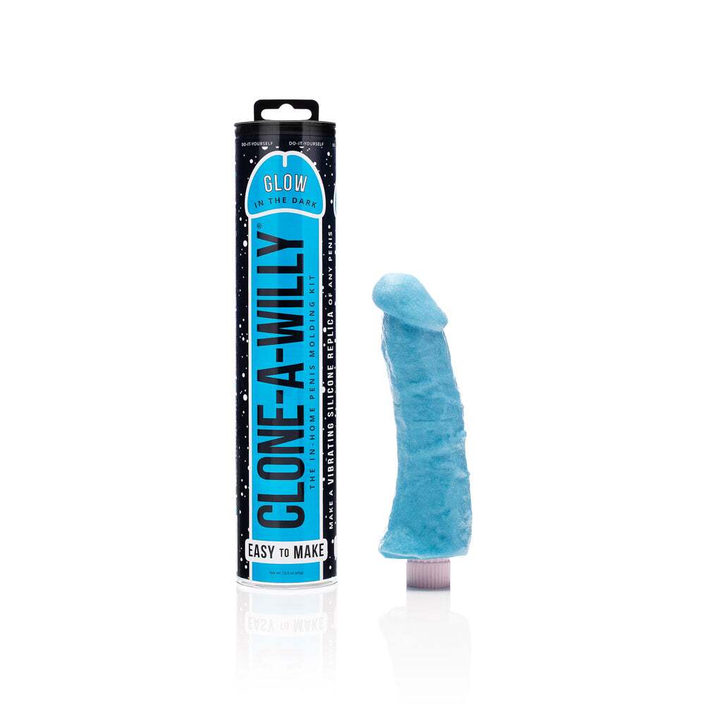 Dildo by Clone-A-Willy in Blue shown for use by Her or Him