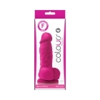 4 inch Dildo by NS Novelties in Hot Pink Magenta Fuchsia shown for use by Her or Him