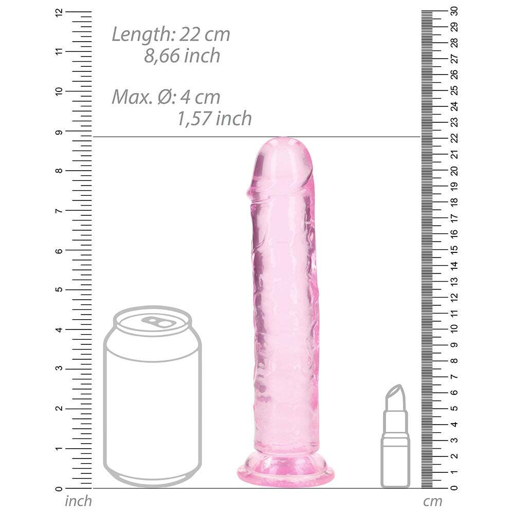 8 inch Dildo by Shots in Light Pink displayed for pegging Him or Her