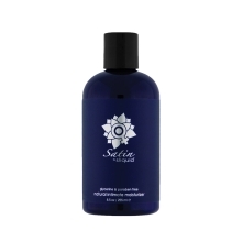 Bottle of 8.5 oz Vegan Lube Sliquid showing plant-powered formula