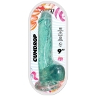 9 inch Dildo by Hott Products in Teal Turquoise Aqua shown for use by Her or Him