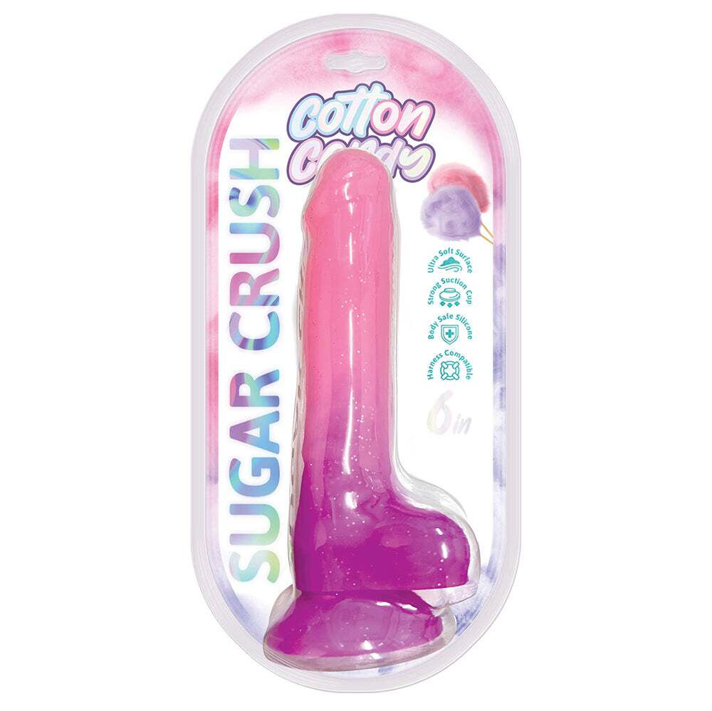 6 inch Dildo by Hott Products in Hot Pink Magenta Fuchsia shown for use by Her or Him
