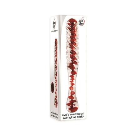 Dildo by Adam & Eve in Red shown for use by Her or Him