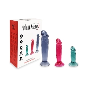 Dildo by Adam & Eve in Multi-Color shown for use by Her or Him