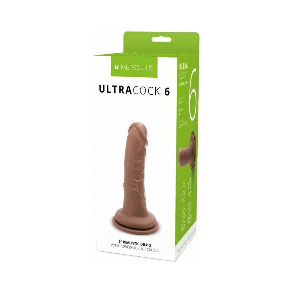 6 inch Dildo by Me You Us in Brown Chocolate Cocoa shown for use by Her or Him