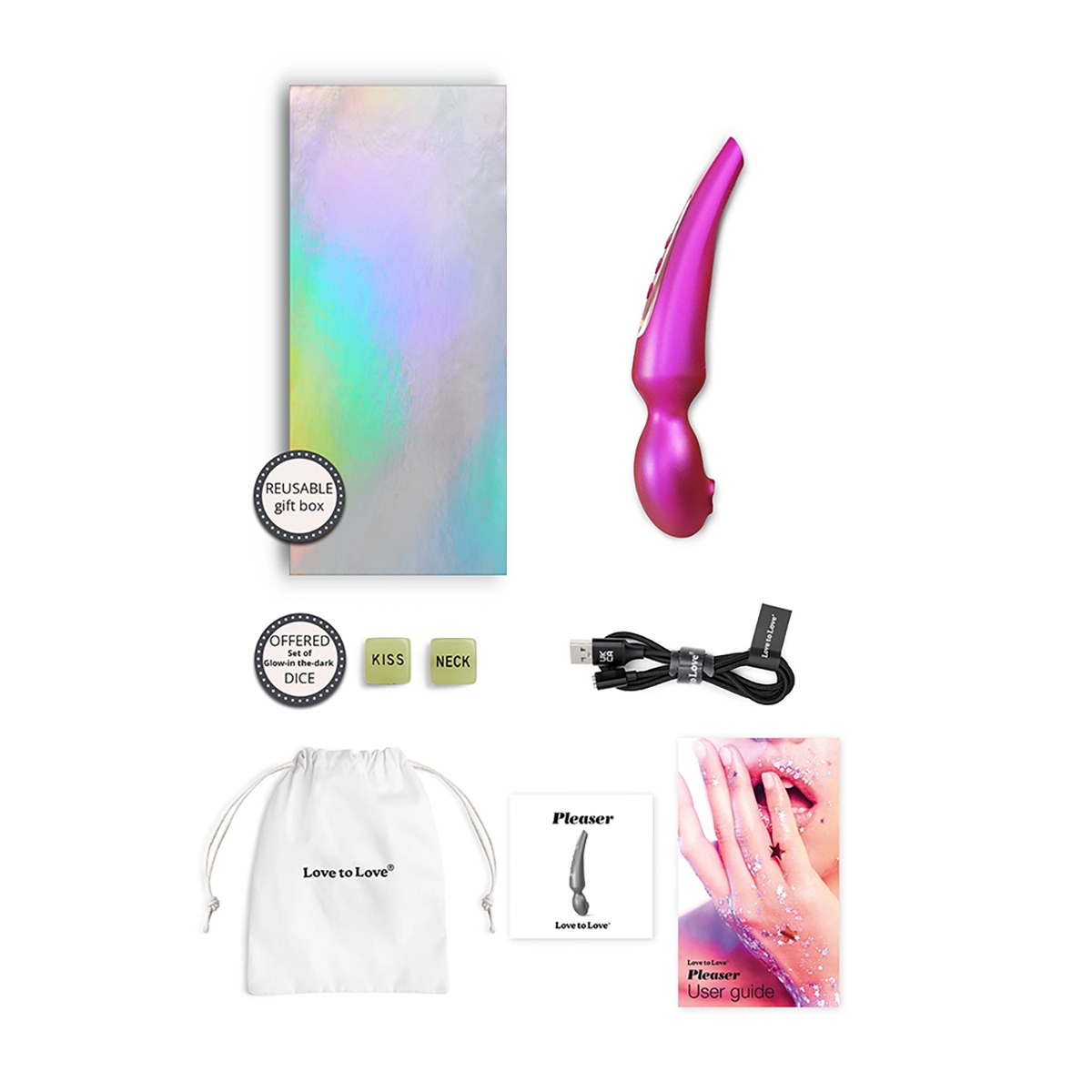 Close-up of the  Lovely Planet vibrator for texture detail