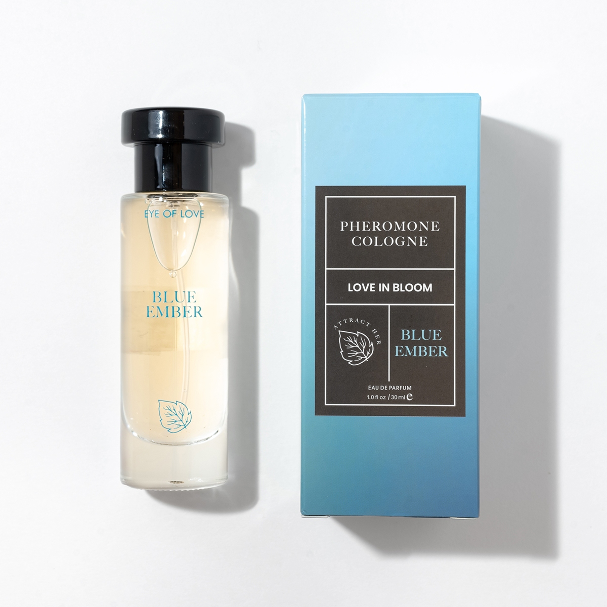 Bottle of  Vegan Lube Eye of Love showing plant-powered formula