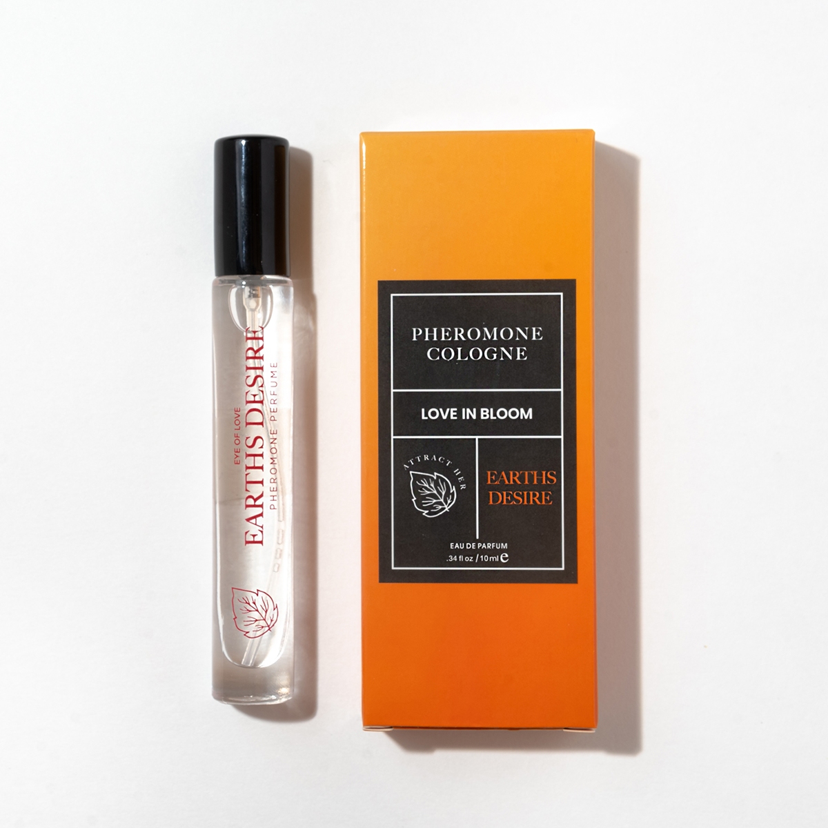 Bottle of  Vegan Lube Eye of Love showing plant-powered formula