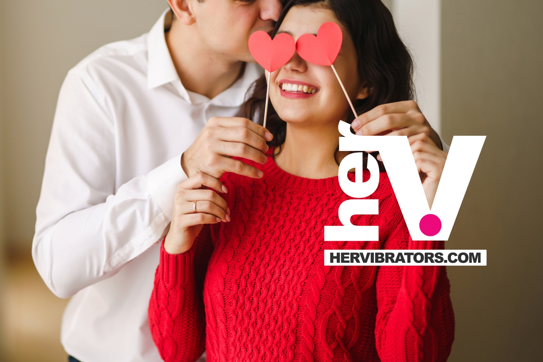 Romantic Valentine’s Day flat-lay featuring couples vibrators, wand massagers, bullet vibes, sensory accessories, and intimate lube sets arranged with candles and roses