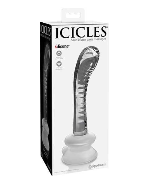 Shop Icicles No. 88 Hand Blown Glass G-Spot Massager w/Suction Cup - Clear online