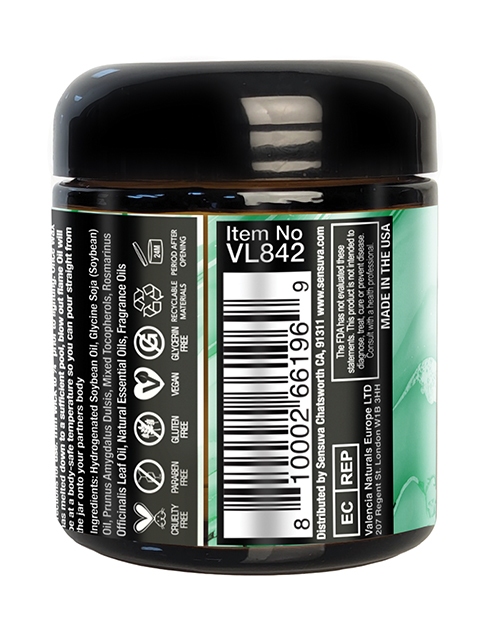 Order Sensuva Lit Eucalyptus & Tea Leaf Releaf Luxury Massage Candle - 4 oz online