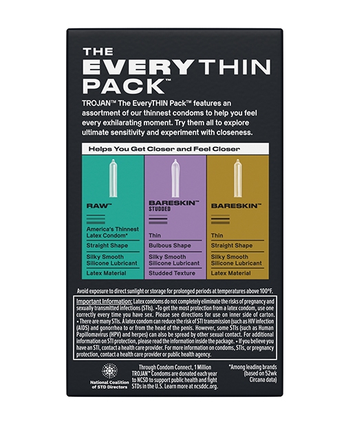 Buy Trojan Trojan BareSkin EveryTHIN Condoms - Variety Pack of 10