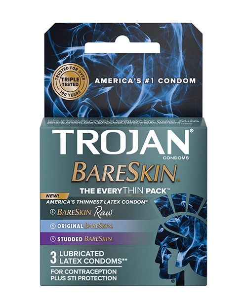 Shop Trojan BareSkin EveryTHIN Condoms - Variety Pack of 3 online