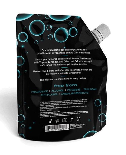 Order Wicked Sensual Care Foaming + Spray Toy Cleaner Refill Pouch - 24 oz online